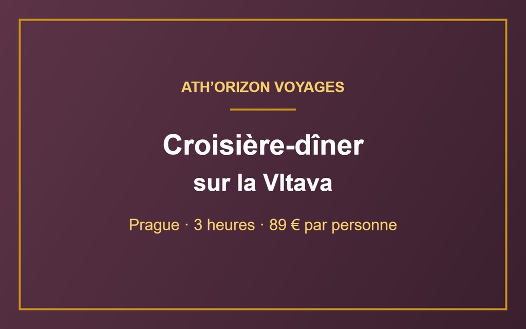 Croisière-dîner sur la Vltava — par personne